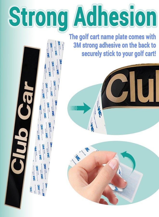 Drive-up Name Plate for Club Car Precedent, Black Gold Decal for Golf Cart 15.74"×2.24" Emblem - Image 4